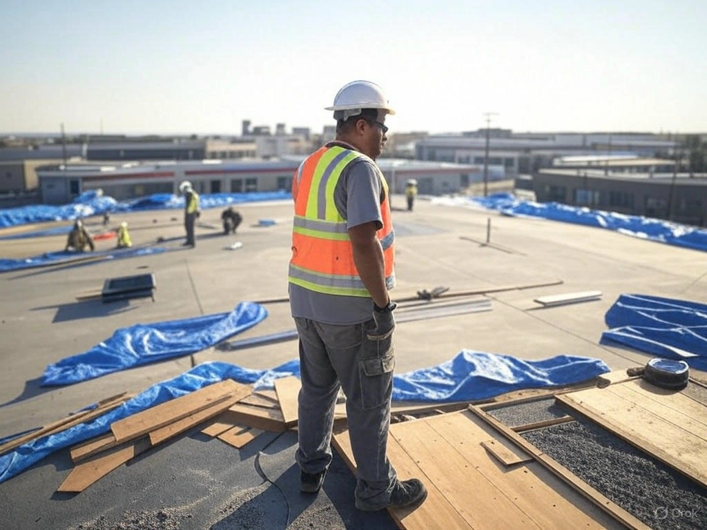 Flat roof installation2